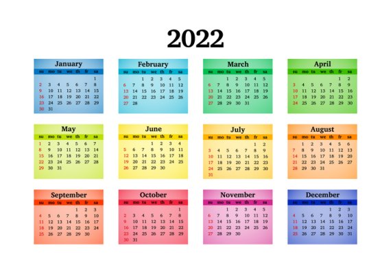 2022 년 휴일 달력
