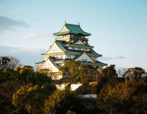 옻칠 판자와 금장식을 두르고 화려하게 빛나는 오사카성. ⓒWilson Fang on Unsplash