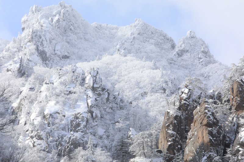 강원 양양군 설악산 국립공원 설경 ⓒ 뉴시스. 2023년 1월