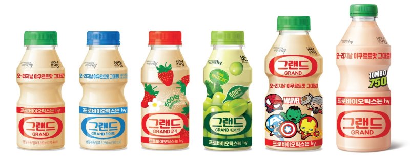 원조 야쿠르트(65㎖)의 용량을 약 12배 늘린 그랜드점보야쿠르트(750㎖)가 인기다. ⓒ사진 hy 그랜드시리즈 hy 제공, 파이낸셜뉴스