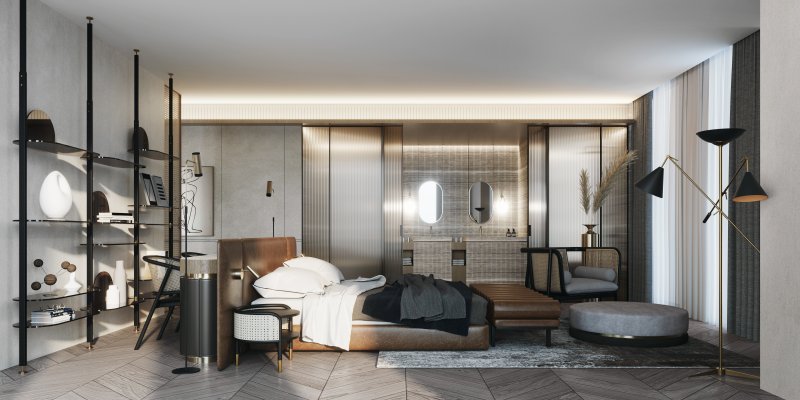 로카우스 호텔 용산의 '프레스티지 스위트' 객실. 모던하면서도 간결한 인테리어가 멋스럽다. ⓒ사진 뉴시스